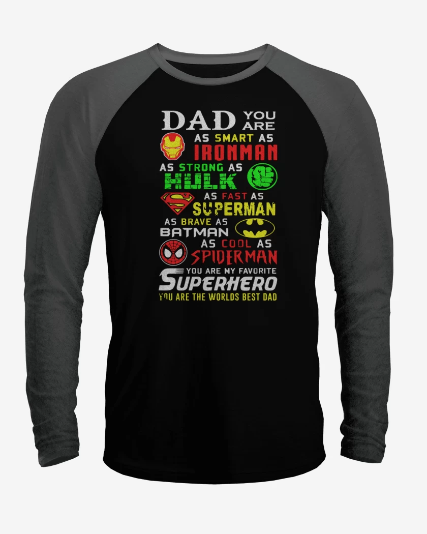 Polera Raglan Negro / Negro Heather de Super dad