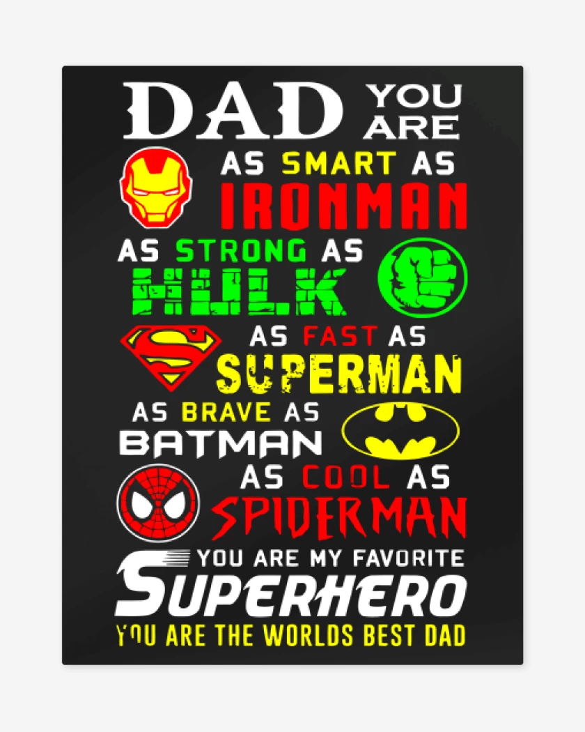 Print metalico Negro de Super dad