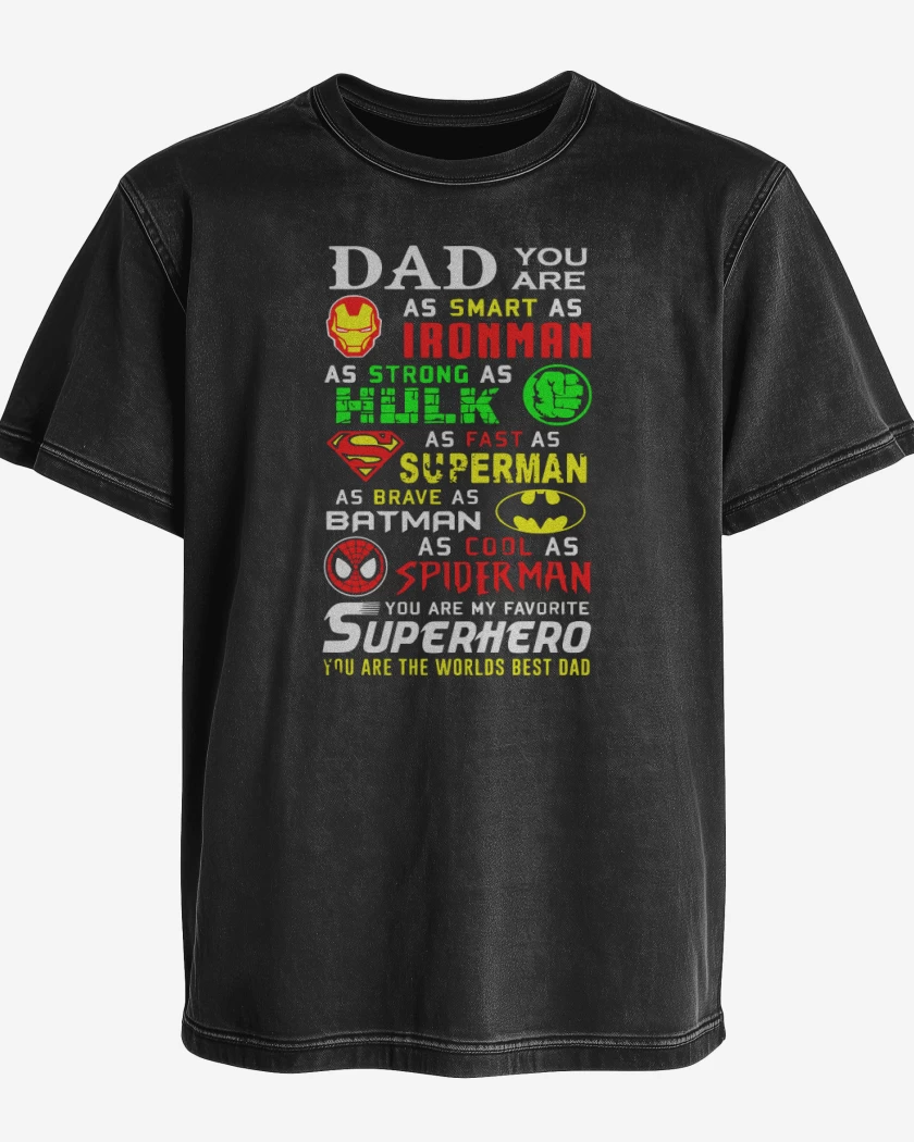 Polera desgastada Negro de Super dad