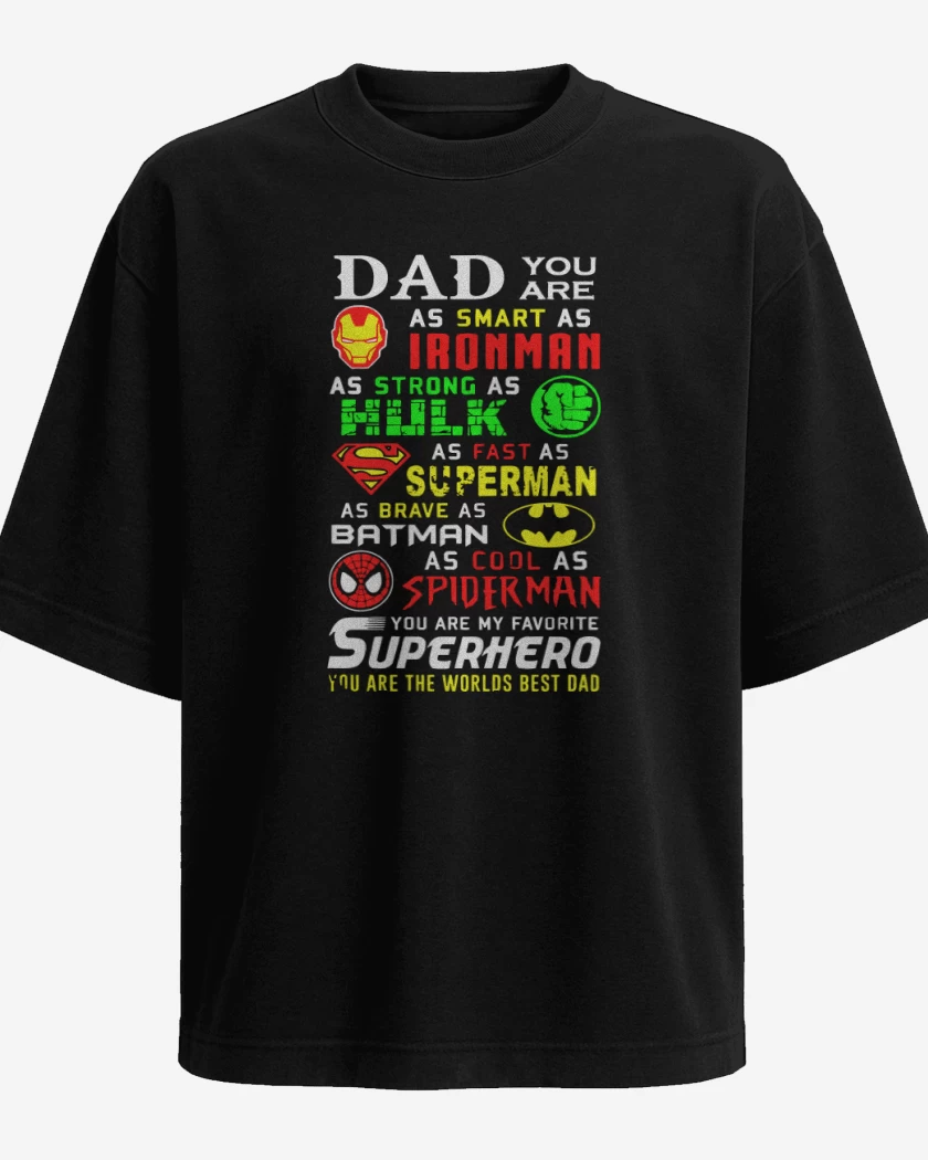 Polera Oversize Negro de Super dad
