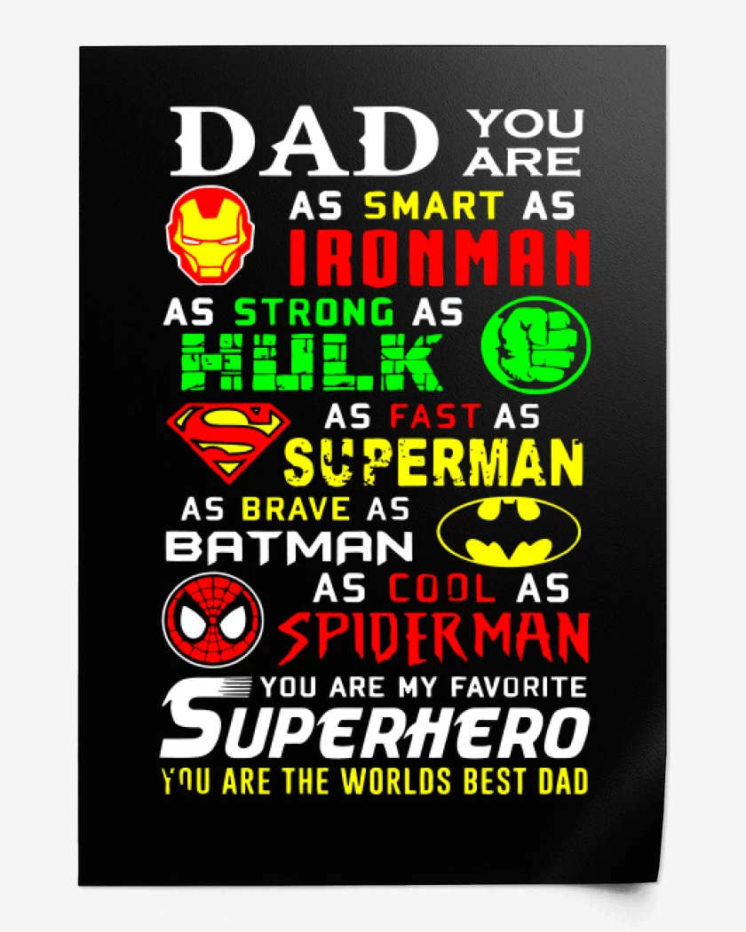 Print Negro de Super dad