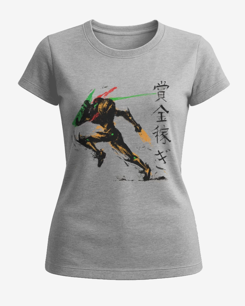 Polera de Mujer Gris Melange de Samus aran