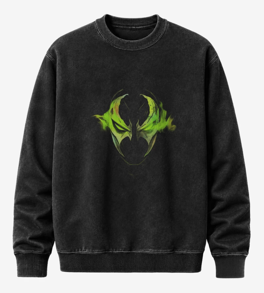Poleron Polo Acid Wash Negro de Spawn
