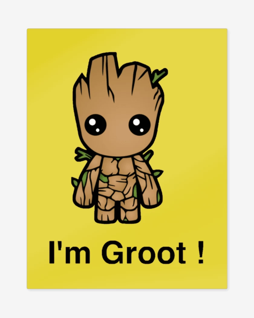Print metalico Amarillo de Groot
