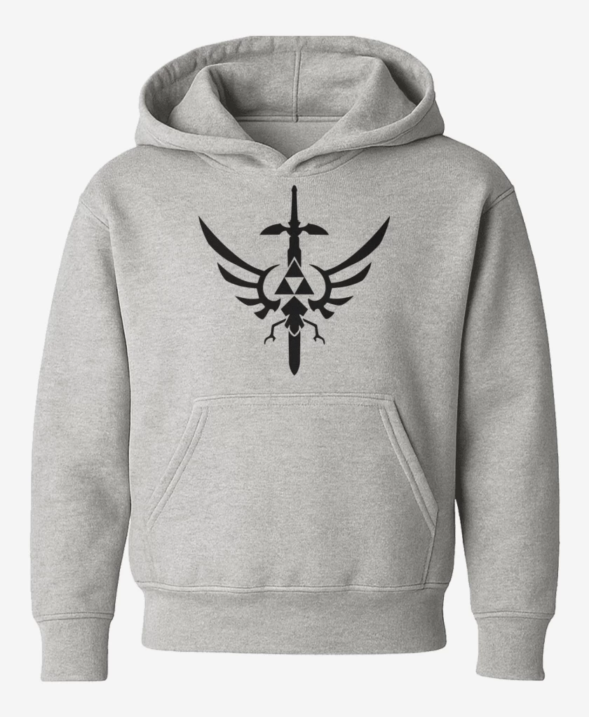 Poleron de niño Gris Melange de The Legend Of Zelda - Shield And Sword
