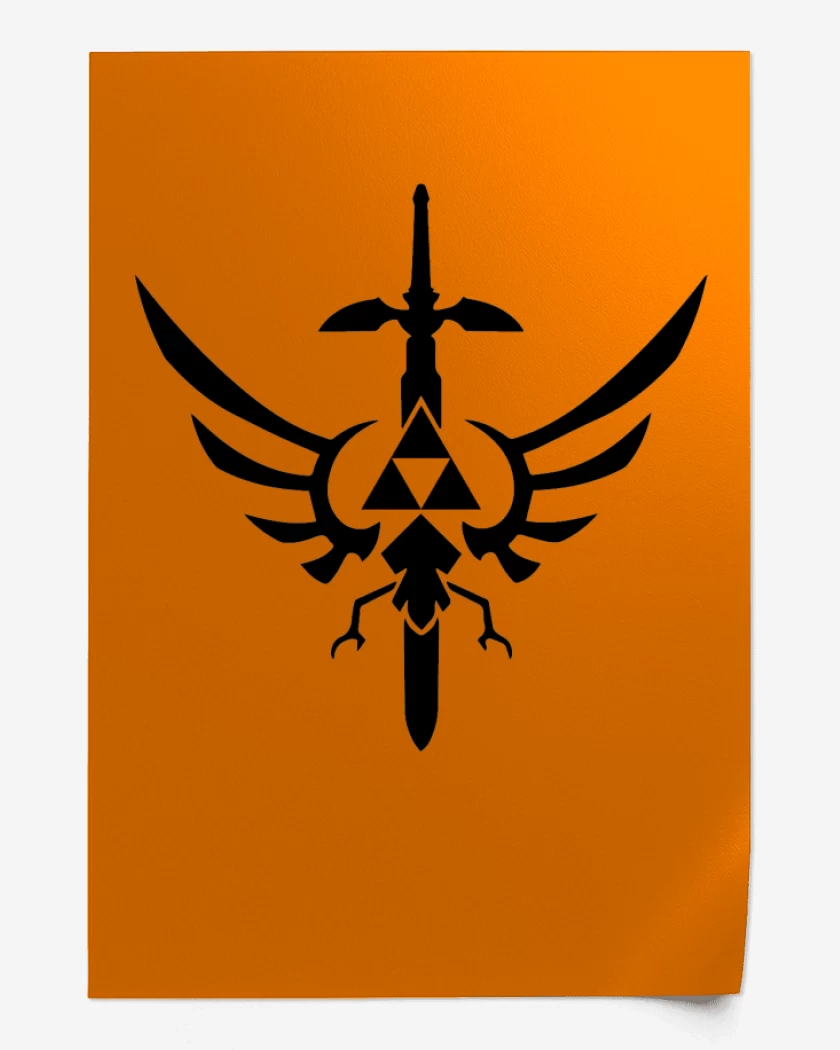 Print The Legend Of Zelda - Shield And Sword
