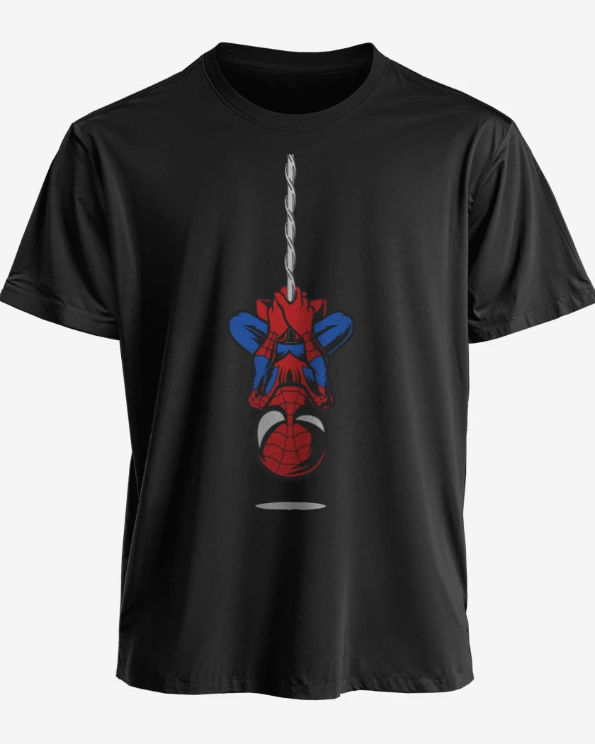Polera Hombre araña colgando