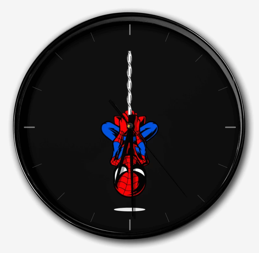 Reloj Negro de Hombre araña colgando