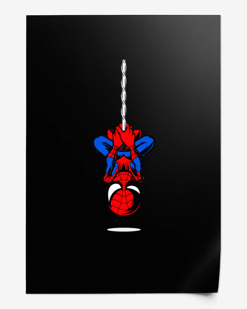Print Hombre araña colgando