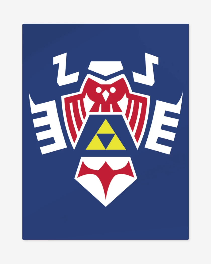 Print metalico Azul Rey de The Legend Of Zelda - Termina Shield
