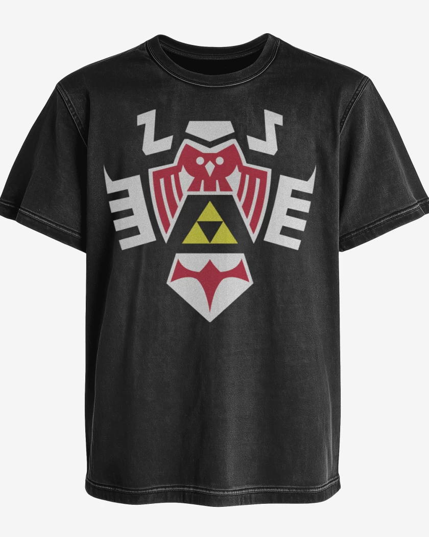 Polera desgastada Negro de The Legend Of Zelda - Termina Shield