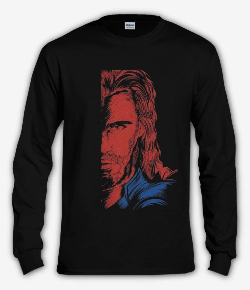 Polera manga larga Negro de Thor imp directa