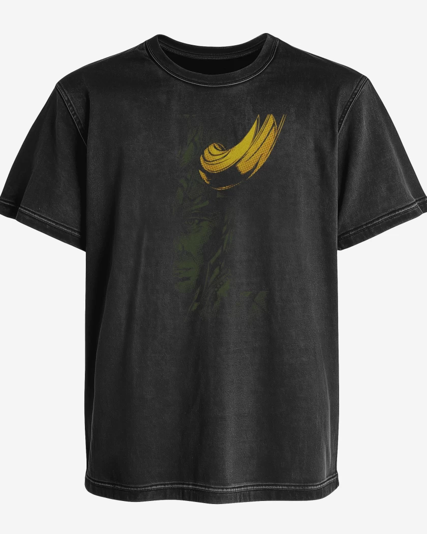 Polera desgastada Negro de Loki imp dir