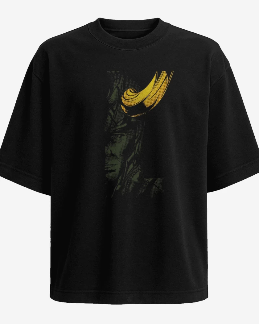 Polera Oversize Negro de Loki imp dir