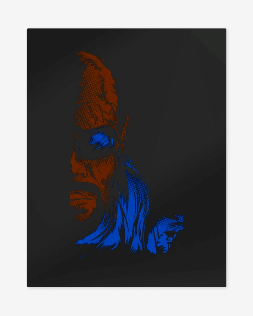 Print metalico Negro de Nick fury