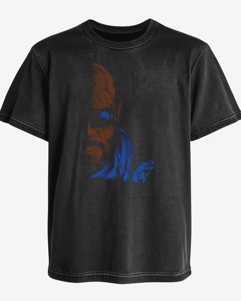 Polera desgastada Negro de Nick fury