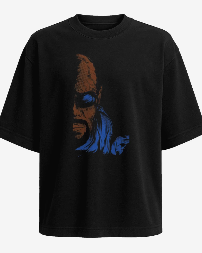 Polera Oversize Negro de Nick fury