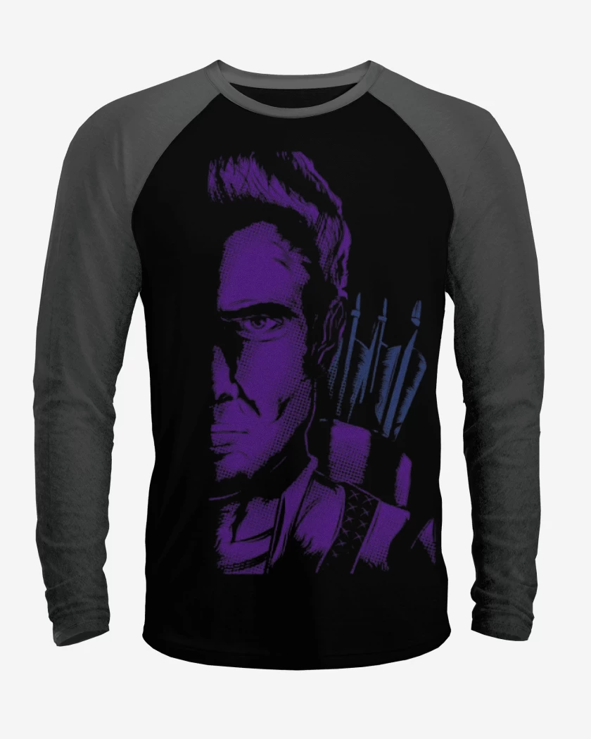 Polera Raglan Negro / Negro Heather de Hawkeye