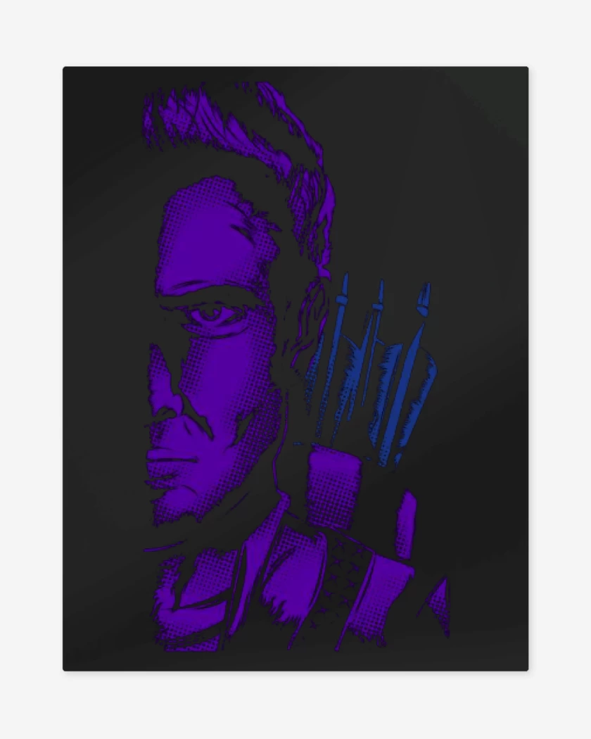Print metalico Negro de Hawkeye
