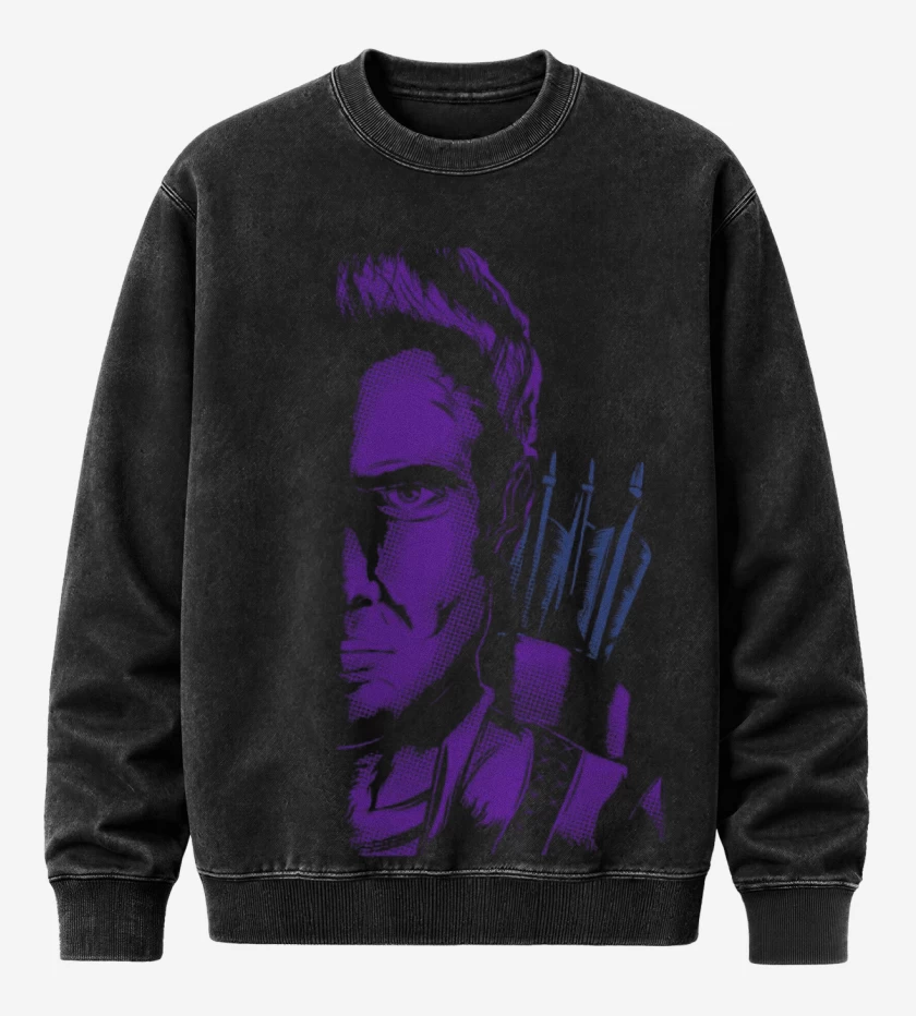 Poleron Polo Acid Wash Negro de Hawkeye