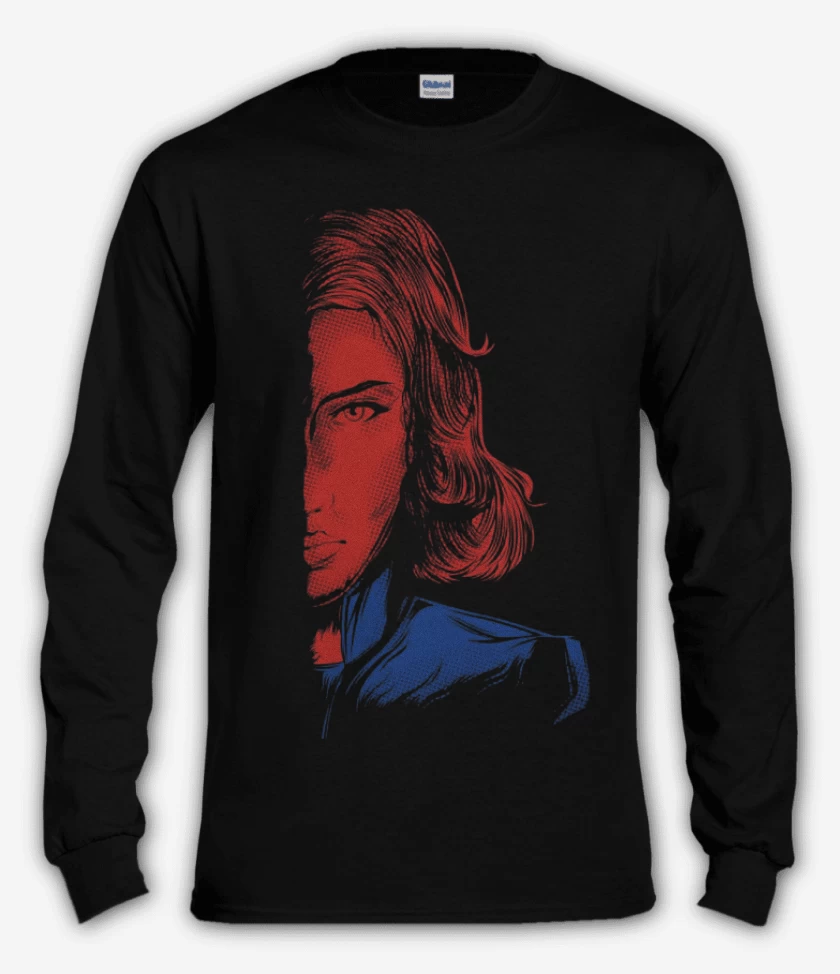 Polera manga larga Negro de Black widow