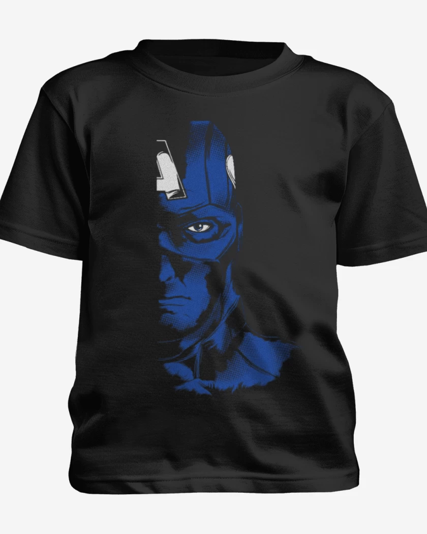 Polera de niño Negro de Capitan america imp dir
