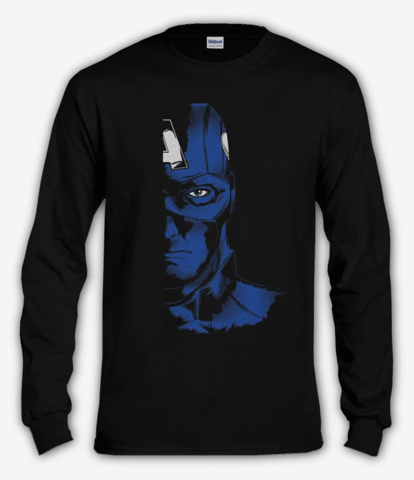 Polera manga larga Capitan america imp dir