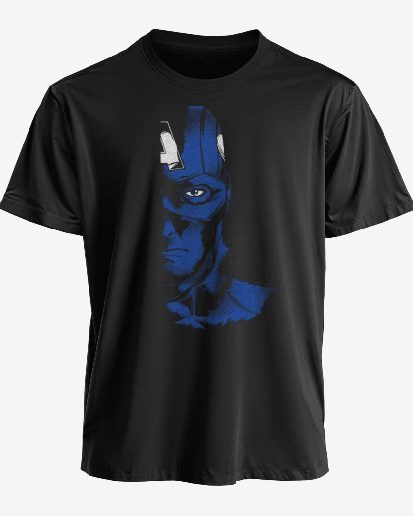 Polera premium Negro de Capitan america imp dir