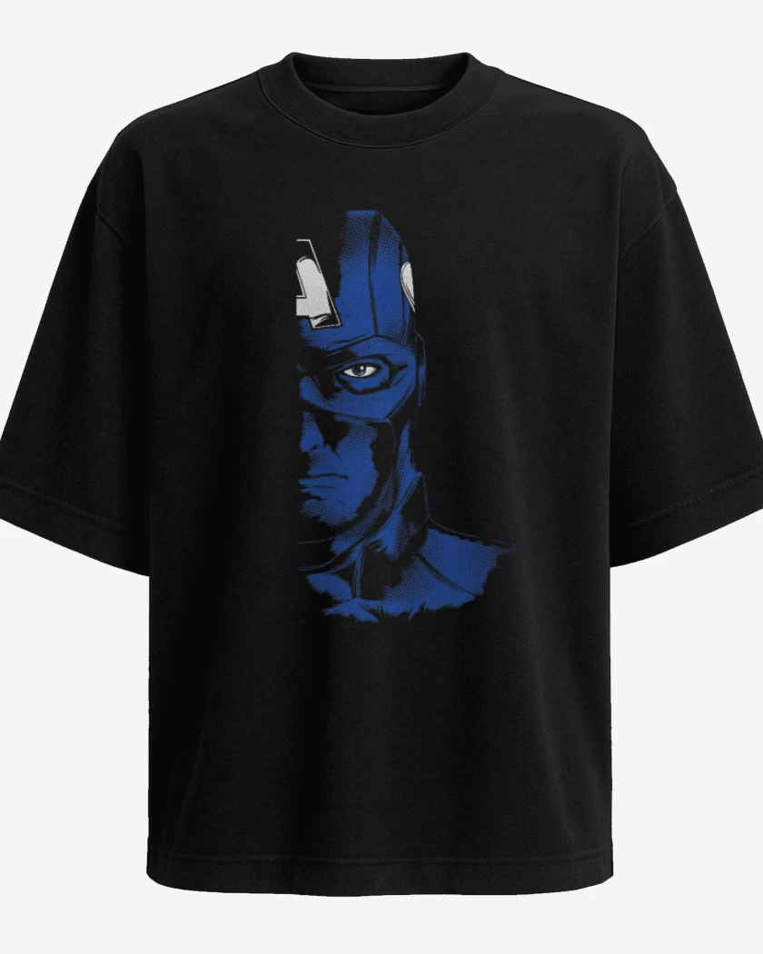 Polera Oversize Capitan america imp dir