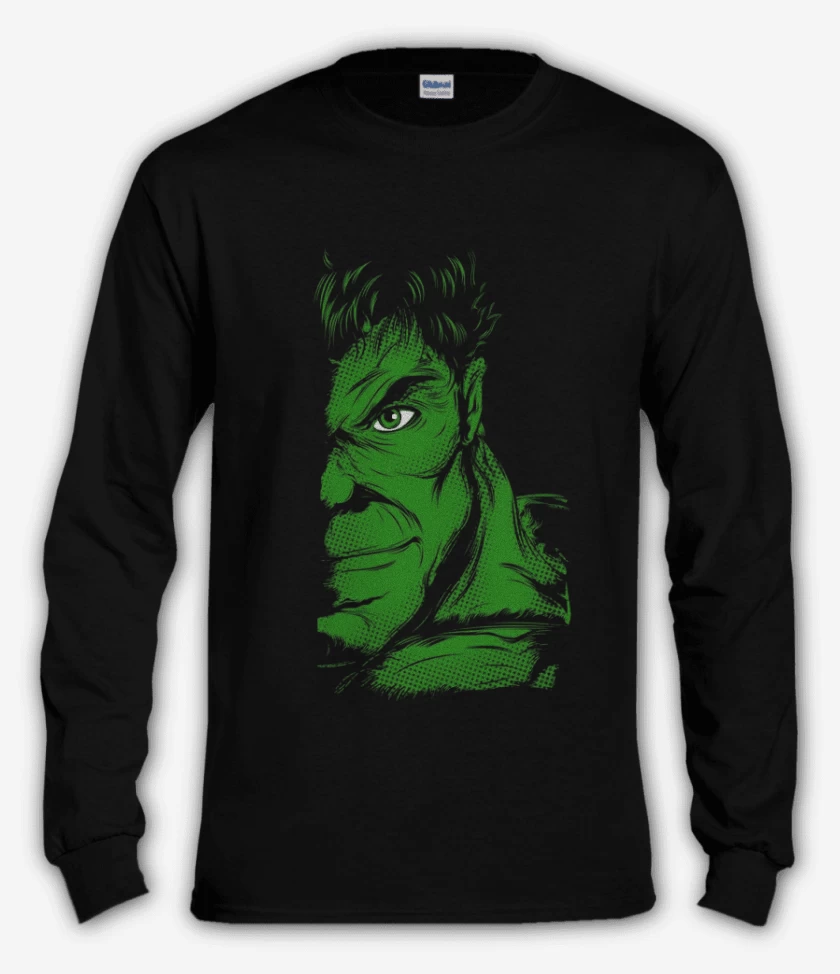 Polera manga larga Negro de Hulk imp dir