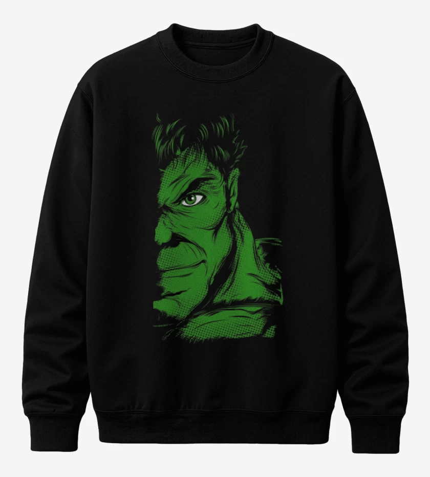Poleron polo Negro de Hulk imp dir