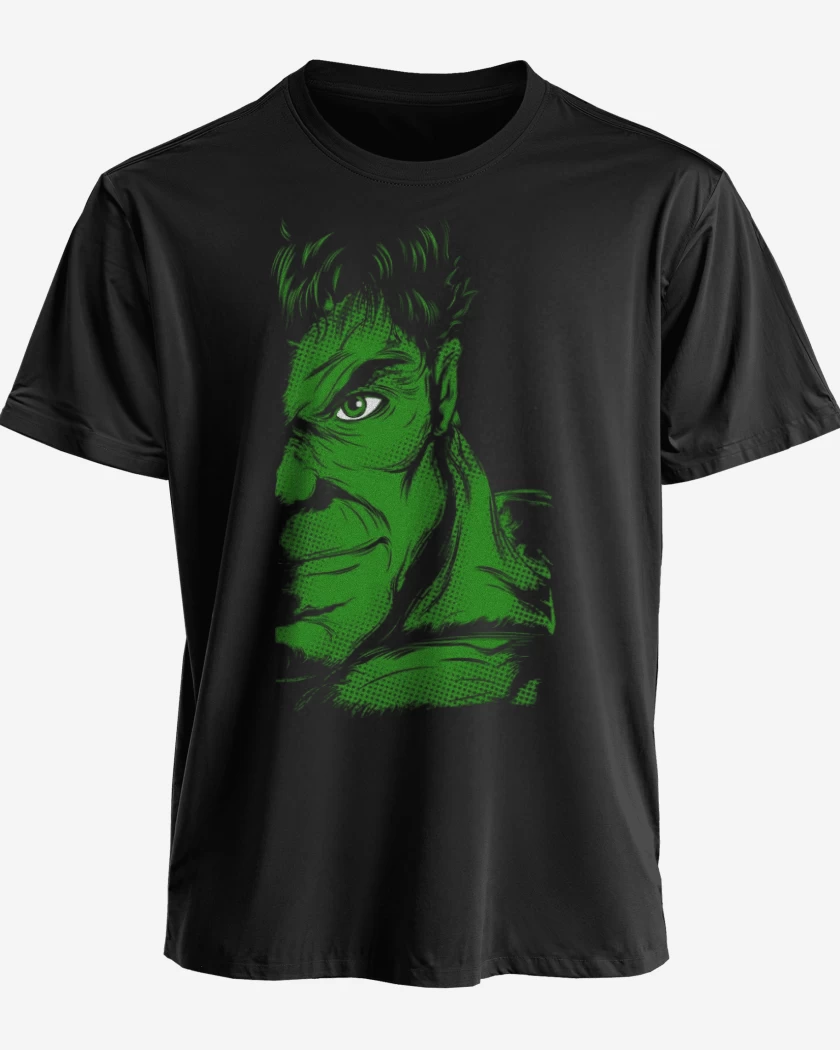 Polera premium Negro de Hulk imp dir