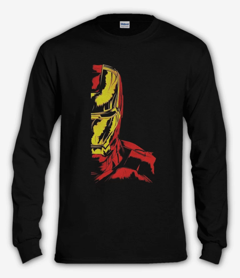 Polera manga larga Negro de Iron man Imp dir