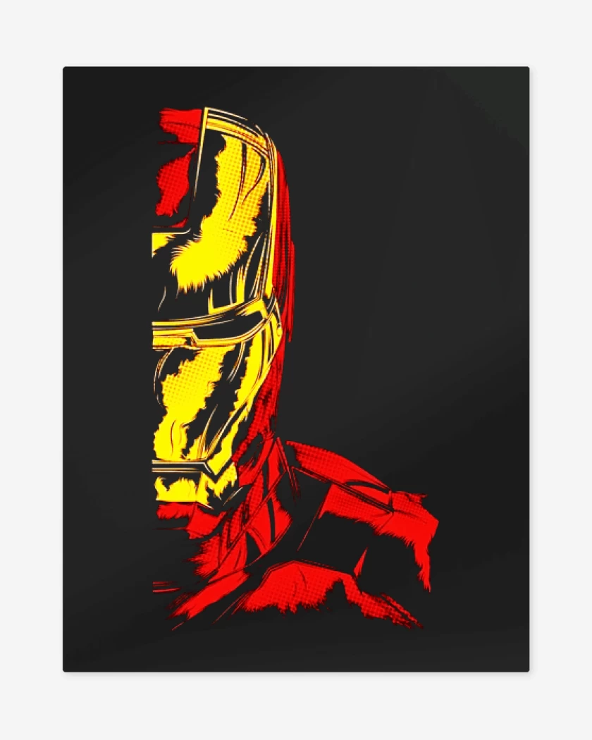 Print metalico Negro de Iron man Imp dir