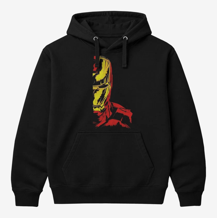 Polerón Canguro Negro de Iron man Imp dir