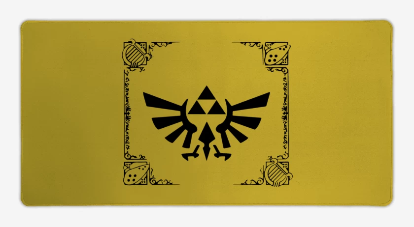 Mouse pad Gamer Amarillo de The Legend Of Zeda - Trifuerza 3ds
