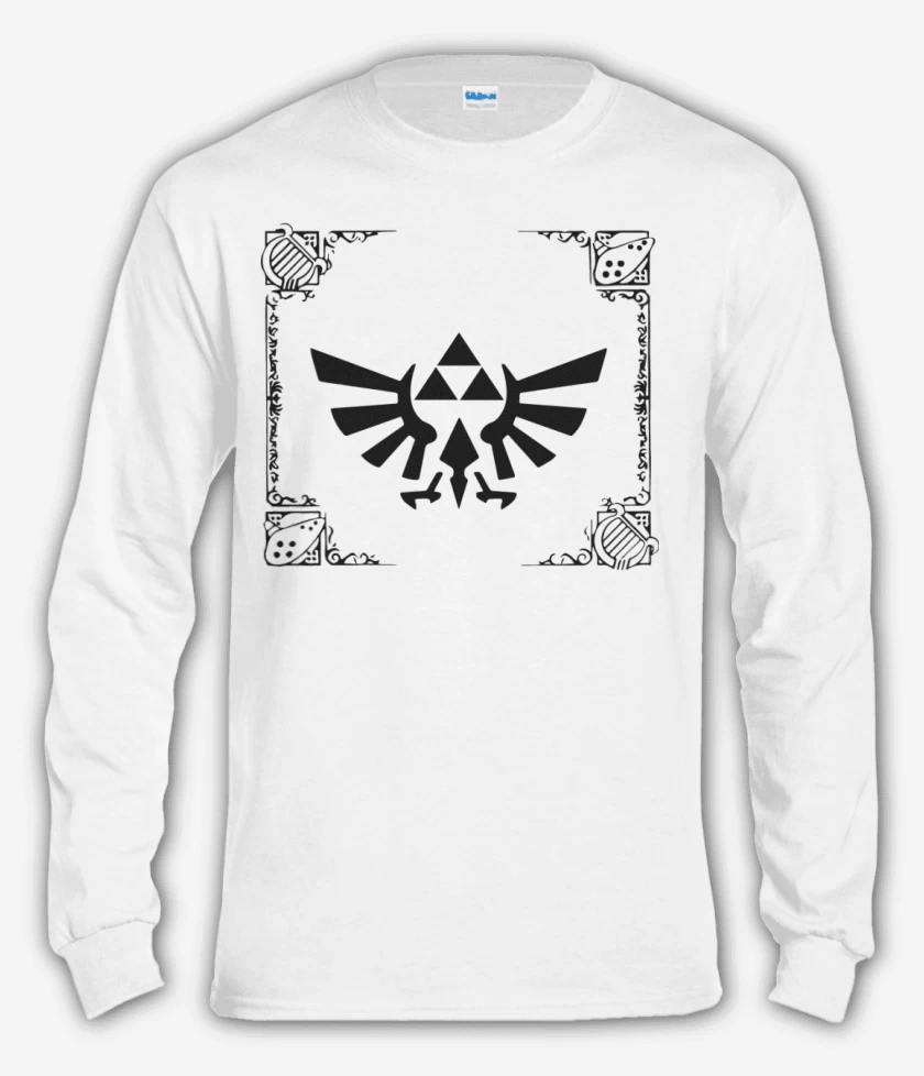 Polera manga larga Blanco de The Legend Of Zeda - Trifuerza 3ds
