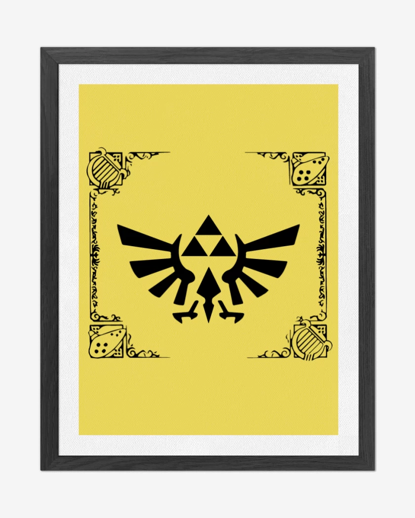 Cuadro decorativo Amarillo de The Legend Of Zeda - Trifuerza 3ds