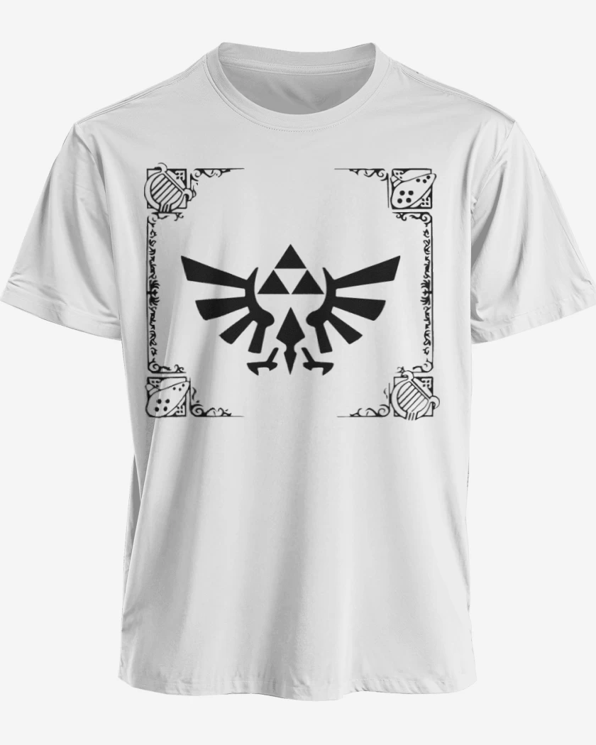 Polera premium Blanco de The Legend Of Zeda - Trifuerza 3ds