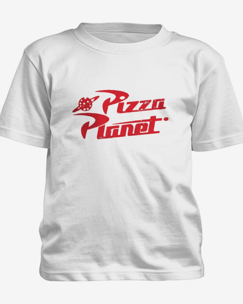 Polera de niño Blanco de pizza planet
