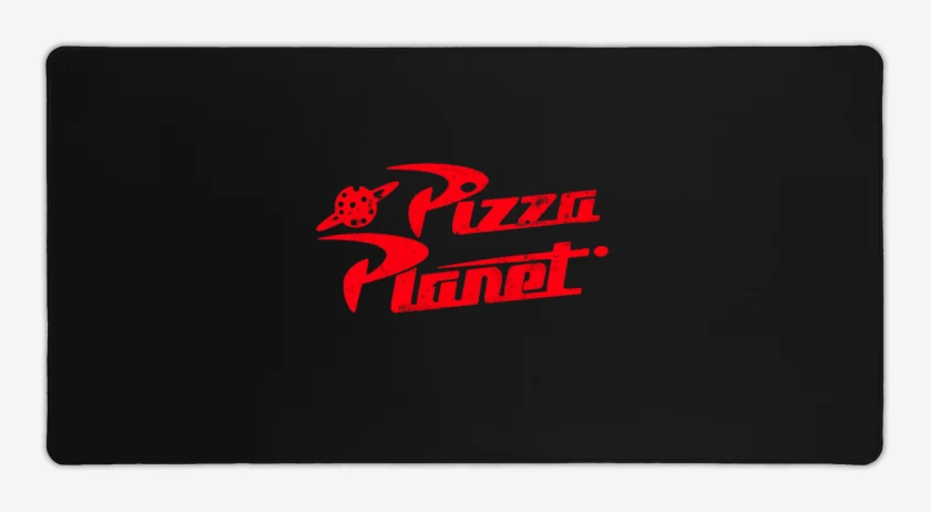 Mouse pad Gamer Negro de pizza planet
