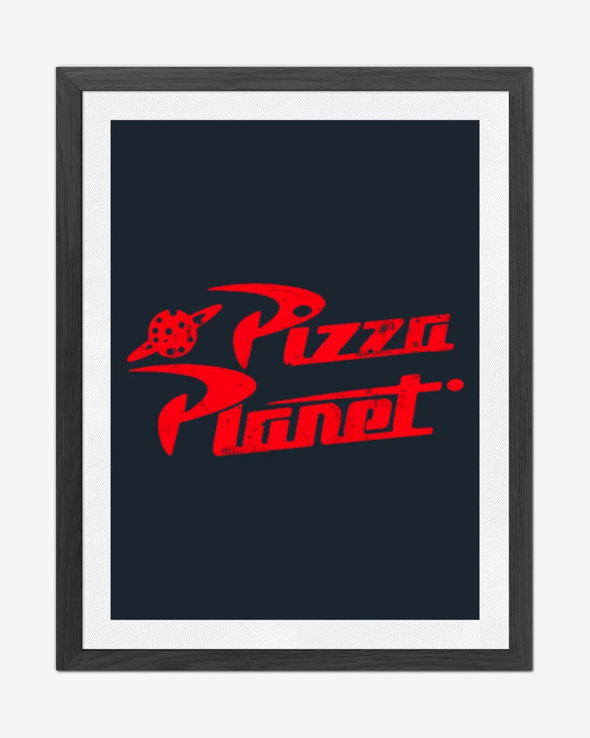 Cuadro decorativo Azul Marino de pizza planet