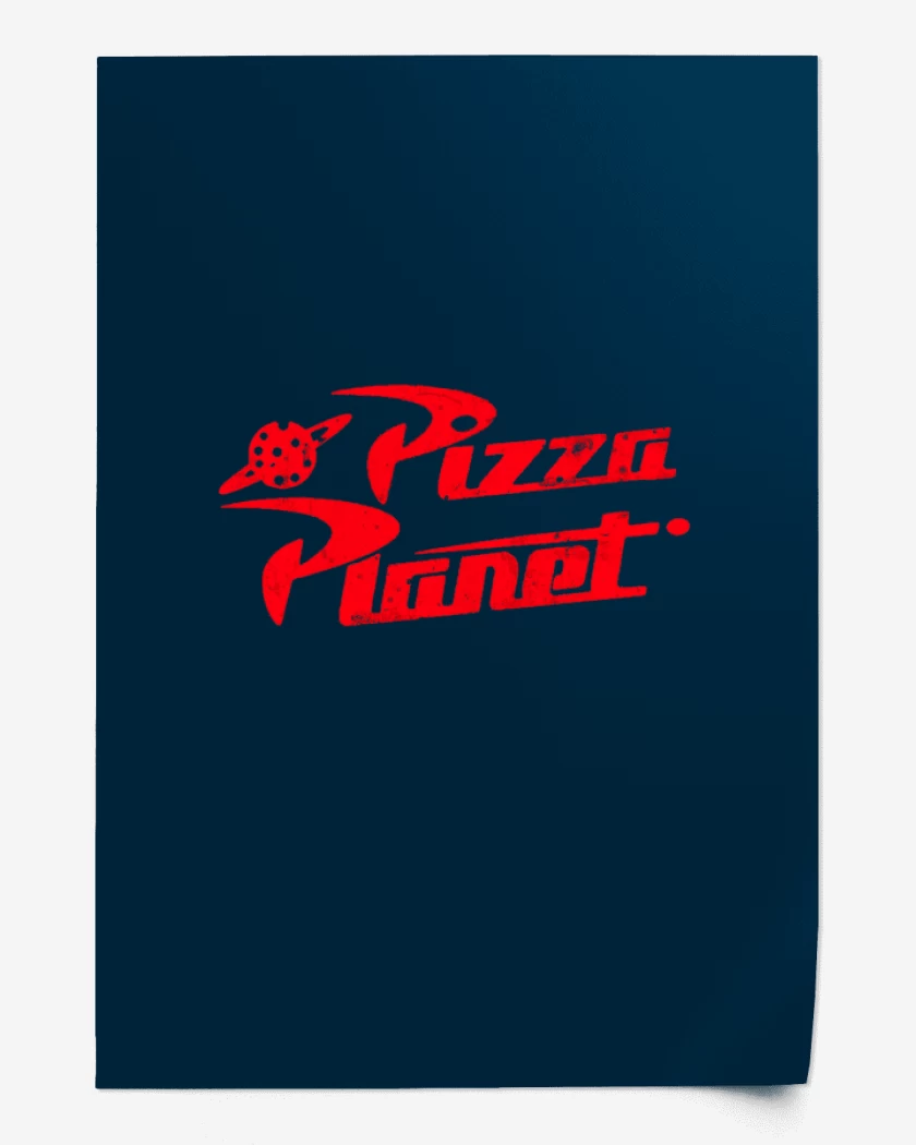 Print Azul Marino de pizza planet