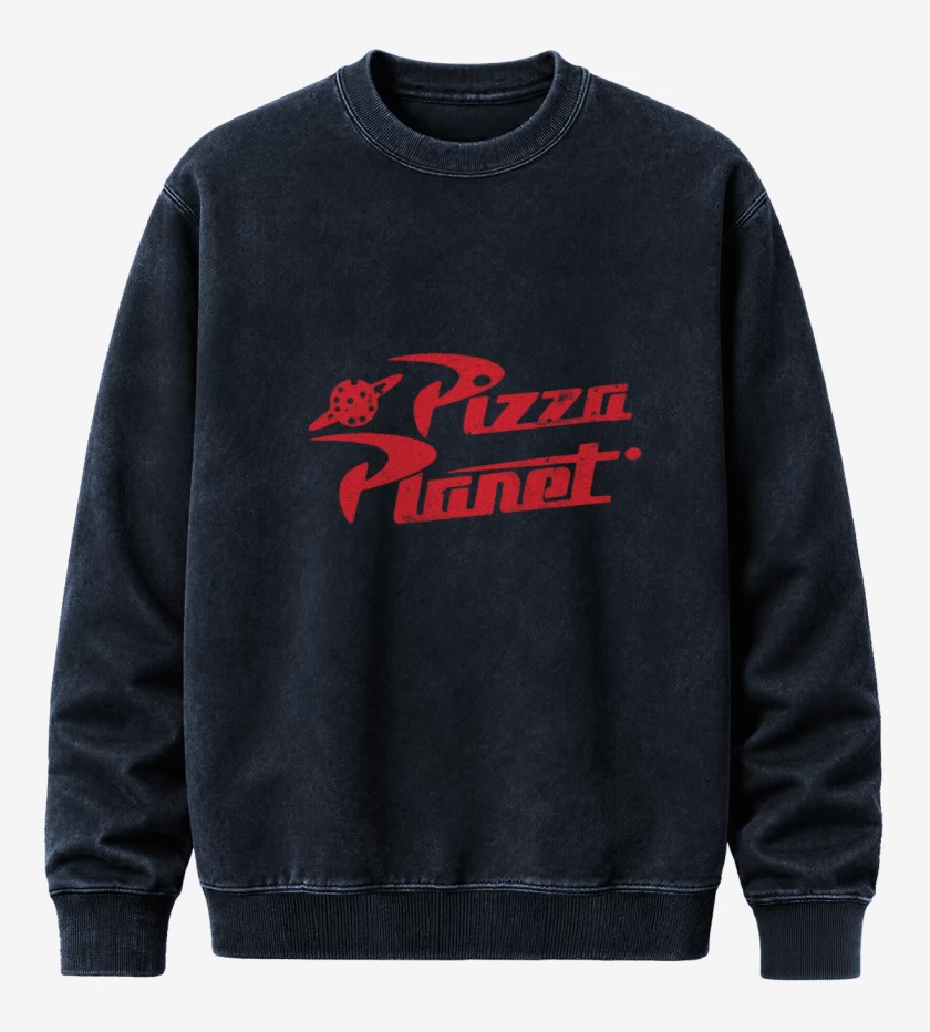 Poleron Polo Acid Wash Azul Marino de pizza planet