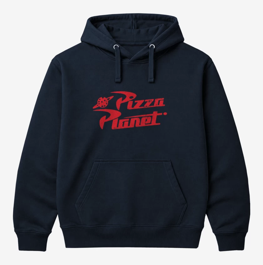 Polerón Canguro Azul Marino de pizza planet