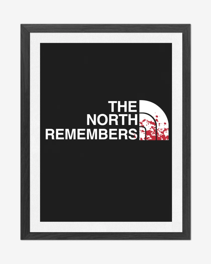 Cuadro decorativo Negro de The north remembers