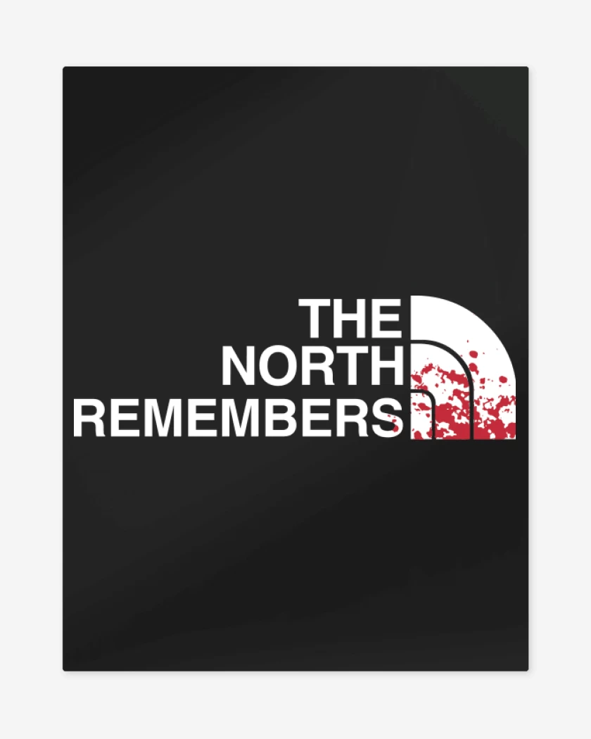Print metalico Negro de The north remembers
