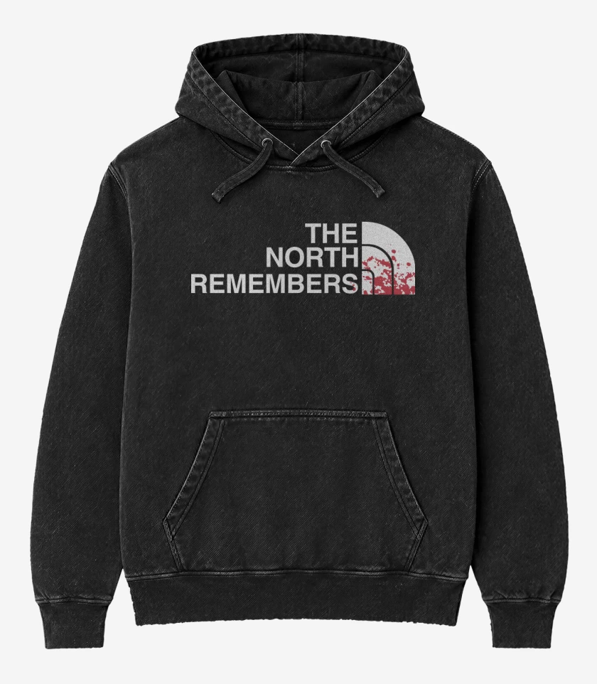 Poleron Canguro Acid Wash Negro de The north remembers