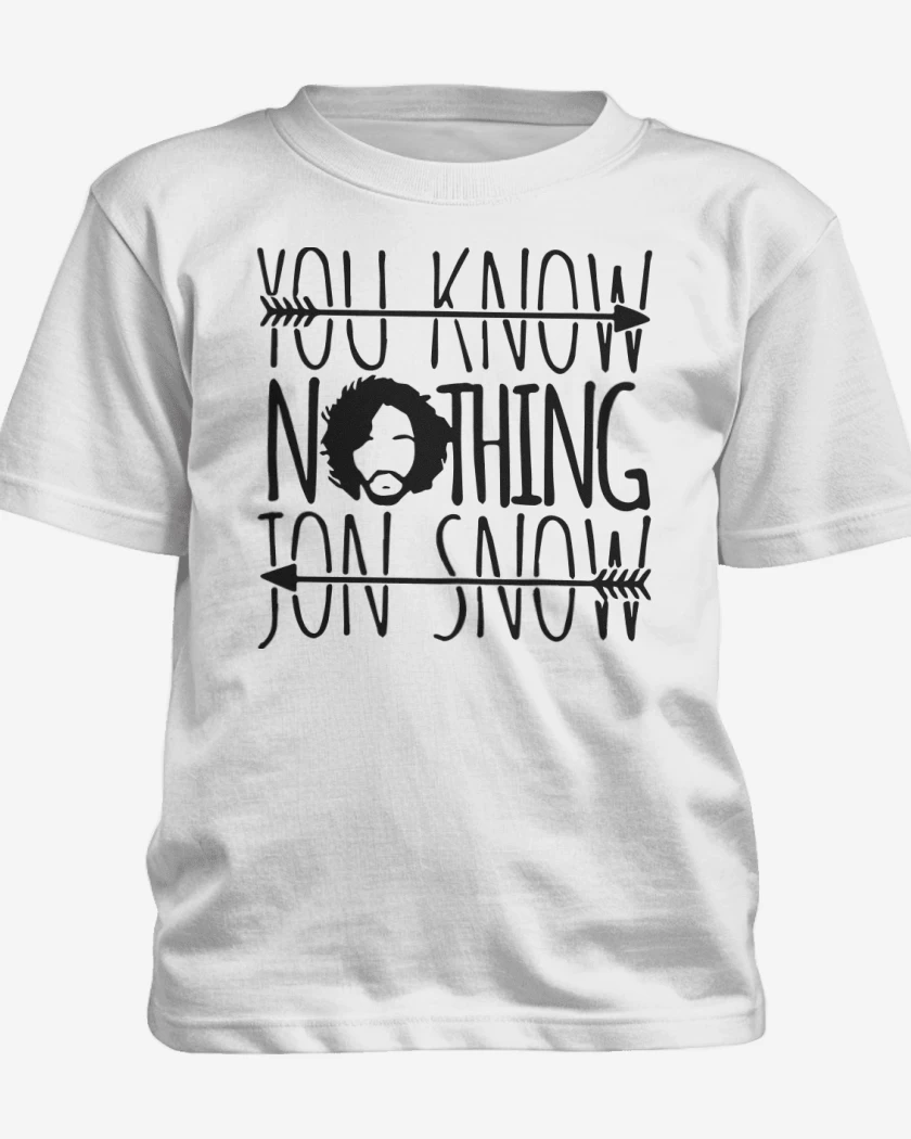 Polera de niño Blanco de You know nothing jon snow