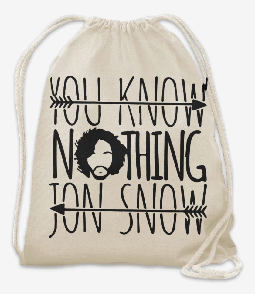Mochila Blanco de You know nothing jon snow